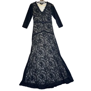 Miusol Lace Maxi Dress Small Dark Fairy Romantic Victorian Whimsigoth Witchy - Picture 1 of 12