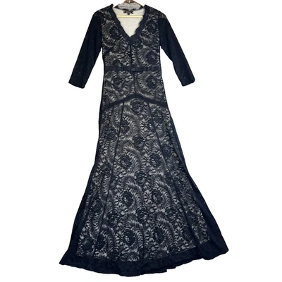 Miusol Lace Maxi Dress Small Dark Fairy Romantic Victorian Whimsigoth Witchy - Image 1 of 4