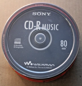 Unopened Sony CD-R Music Recordable 80 min 30 Disc Storage Spindle For Walkman - Afbeelding 1 van 4