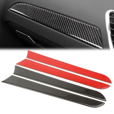 For Audi A4 B8 2009-2015 Carbon Fiber Interior Door Panel Frame Trim Cover Decor - Image 1 of 4