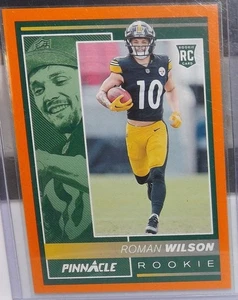 2024 Panini Encore ROMAN WILSON (Steelers) Pinnacle Orange RC #285 62/99 - Picture 1 of 2