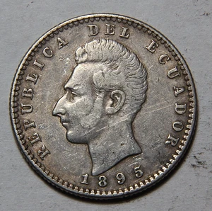 1895 Ecuador Two 2 Decimos -5082- - Picture 1 of 2