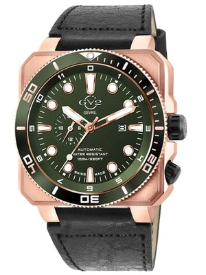 GV2 by Gevril Men's 4553 XO Submarine Swiss Automatic Date Rose Gold IP Watch - Image 1 of 4