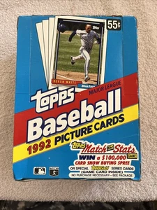 Caja de cera de béisbol Topps 1992 36 paquetes sellados - Imagen 1 de 3