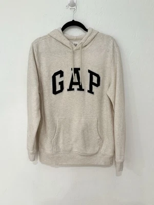 GAP бежевый толстовка с капюшоном вышитый логотип классический женский размер M - Изображение 1 из 4