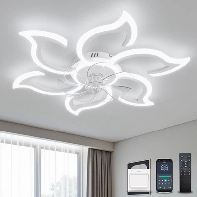 Lampada Ventilatore Da Soffitto, Intelligente Pale Da Soffitto Con Luce E Teleco - Immagine 1 di 4