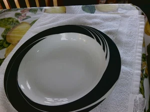 BLACK PEARL Block Spal Rim Soup Bowl Made in Portugal - Picture 1 of 5
