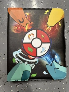 Carpeta de cartas coleccionables Pokemon 4 bolsillos de doble cara por página 50 páginas nueva - Imagen 1 de 3