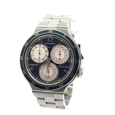 Relógio masculino F.P.Journe Souveraine mostrador azul centígrafo, platina - Imagem 1 de 4