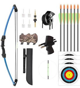 ASDW ARCHERY KIDS COMPOUND BOW SET WITH TARGET, AND OTHER ACCESSORIES - Picture 1 of 7