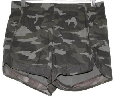 Pantalones Cortos para Correr Mujer Athleta Estampado Malla Corredor 4" Verde Camuflaje Talla S Foto 1 de 4