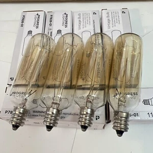 Restaurationsbeschläge Vintage Edison Röhren 15W E12 Birne 4 Stück Fortschrittsbeleuchtung - Bild 1 von 2