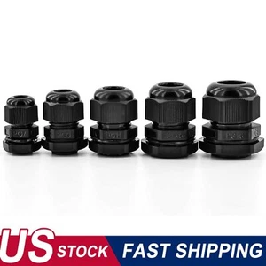 Cable de nailon impermeable glándula de 3-14 mm diapositiva con tuerca de bloqueo y junta PG7 9 11 13.5 16 EE. UU. - Imagen 1 de 15