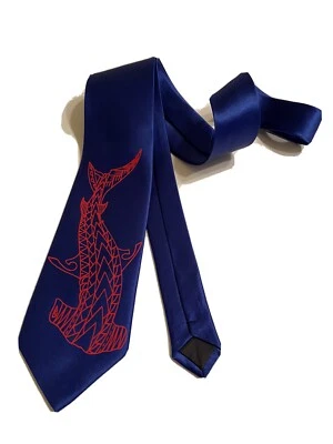 Hammerhead Shark Necktie, Royal Blue Tie, Great Quality, New, Unique - Image 1 of 4