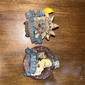 Vintage Boyds Bears Fridge Magnet And Pin. Family Reunion 4th Of July - Picture 1 of 5