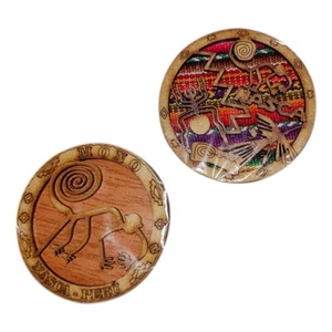 New Nazca Monkey Bird Spider Peru Peruvian Textile Wood Gift Souvenir Magnet - Picture 1 of 3
