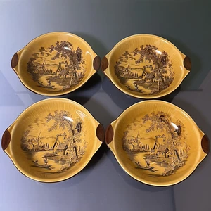 Porcelain Soup Bowls – Vintage 1980s Japan – Set of 5 Retro Design - Picture 1 of 18