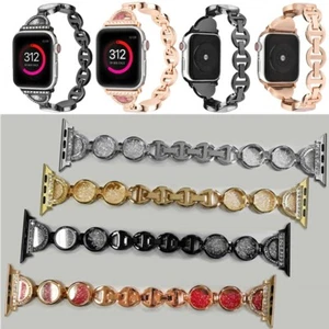 Bling Chain Band Luxury Stainless Steel Strap For Apple Watch Series 7 6 5 4 3 2 - Picture 1 of 24