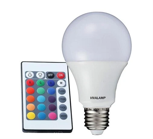 LAMPADINA LED 5W RGB ATTACCO E27 CAMBIA COLORE CON TELECOMANDO  - Immagine 1 di 1