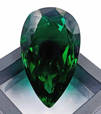 Rare Green Moldavite 202.50 CT Certified Brazil Pear Cut Loose Gemstone 5AIB - Image 1 of 4