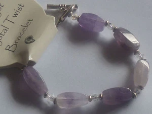 cristalloterapia BRACCIALE braccialetto AMETISTA cristallo pietra curatrice ohm - Foto 1 di 1