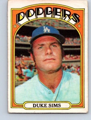 VINTAGE BASEBALL CARD OPC 1972 LOS ANGELES DODGERS DUKE SIMS  NO781 - Image 1 of 2