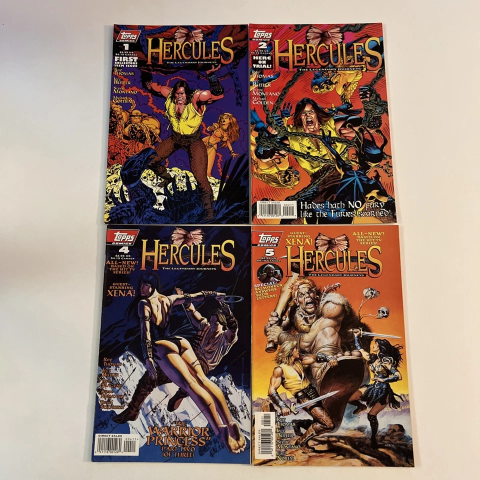 Hercules: The Legendary Journeys #1 2 4 And 5 by Topps Comics 4 Comics - Image 1 of 3
