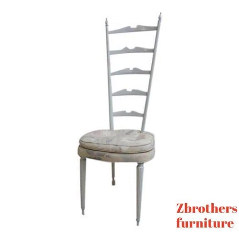 Vintage High Back French Regency Throne Desk Side Chair  A Cover