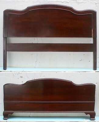Vintage Antique Mahogany Wood Wooden Full Sz Bed Frame Head Foot Board Headboard • 299.99£