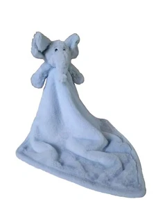 Modern Baby Elephant Plush Security Blanket Lovey OEKO Light Blue Soft Fluffy - Picture 1 of 9