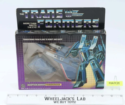 Thundercracker 100% Complete W/ NICE BOX & FIG 1985 G1 Vintage Transformers Cover