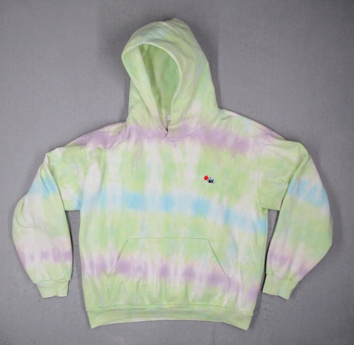 VETEMENTS Melody Ehsani Felpa con Cappuccio Donna Grande Verde Tie Dye Pullover Pesante Rosa