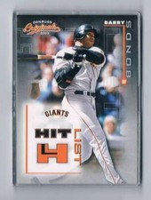 2002 Originals Hit List #6 Barry Bonds NM-MT /1500