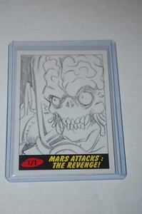 Martian Sketch Card-2017 Topps Mars Attacks The Revenge-Andrew Cosson-1/1