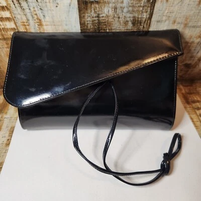 Bolso de Noche Vintage Mediados de Siglo Charol Fiesta Cartera sin asas Bandolera 10" Foto 1 de 4