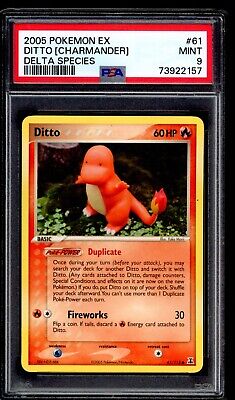 PSA 9 Ditto (charmander) 2005 Pokemon Card 61/113 Delta Species