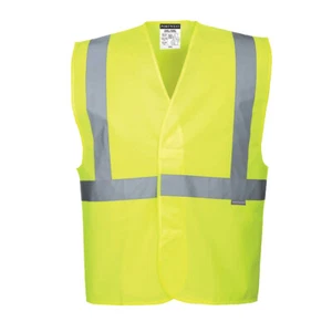 HI-VIS ONE BAND & BRACE SAFETY VEST SIZE S/M-4X/5X ANSI C472 CLASS 2* YELLOW - Picture 1 of 2