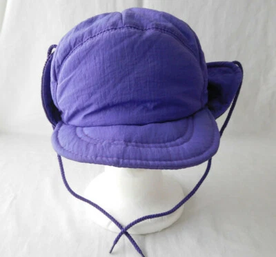 Gorra de béisbol vintage Yupoong panel sombrero oreja púrpura hinchado esquí esquí Foto 1 de 4