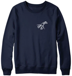 Lobster Breast Print Mens Womans Funny Unisex Pocket Sweatshirt - Picture 1 of 7