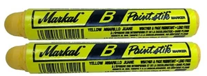 Two Markal B Yellow Tire Chalk Paint Stick Crayon Surface Markers Graffiti Art - Picture 1 of 1