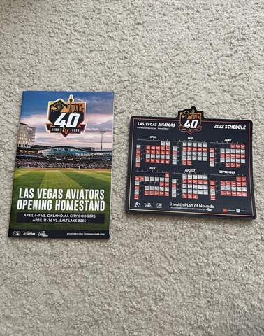 Las Vegas Aviators 40th Anniversary Opening Home stand Program+Magnet Scheudule Cover