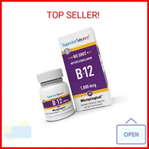 Superior Source No Shot Vitamin B12 Methylcobalamin 1000 mcg, Quick Dissolve Mic - Picture 1 of 2