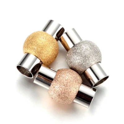 10x 304 Stainless Steel Stardust Magnetic Clasps Column Cord Ends Closures 20mm - Image 1 of 4