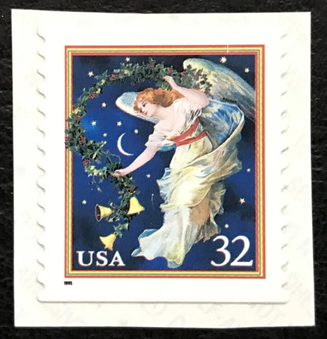 1995 Scott #3018, 32¢, MIDNIGHT ANGEL - Linerless Coil Single - Mint NH Cover