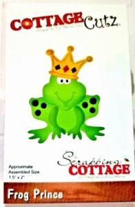 Froschkönig Schmuckkrone Märchen Fantasy Geschichtenbuch CottageCutz Metall Würfel - Bild 1 von 1