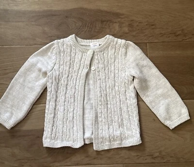 Suéter Cárdigan Gymboree Bebé Niña 12-18 Meses Dorado Brillo Foto 1 de 3
