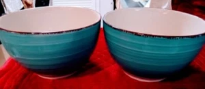 2 Royal Norfolk Bowls Turquoise Dishwasher and Microwave Safe 5.5 D x 3.75 H - Picture 1 of 3