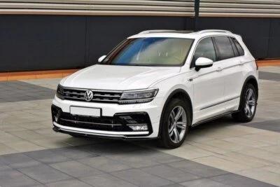 Cup Spoilerlippe Front Ansatz passend für VW Tiguan Mk2 R-Line schwarz Hochglanz - Bild 1 von 4