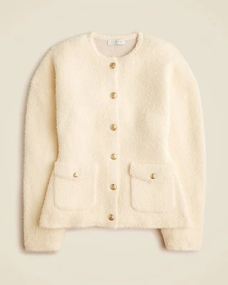$129 NUEVO J CREW Marfil Cintura Ceñida Suéter Chaqueta CG79 Cárdigan AGOTADO XS XXS Foto 1 de 4