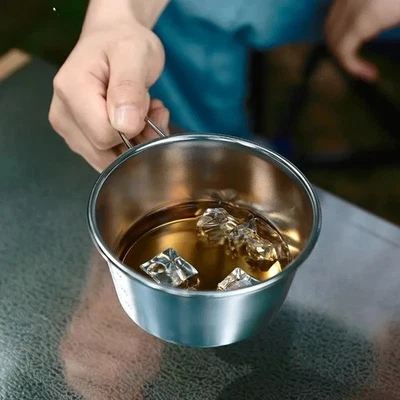 Taza Syrah de acero inoxidable de gran capacidad cuencos de camping se pueden calentar cuenco Syrah Foto 1 de 4